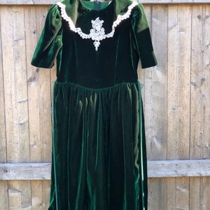 Peaches & cream girls vintage holiday dress